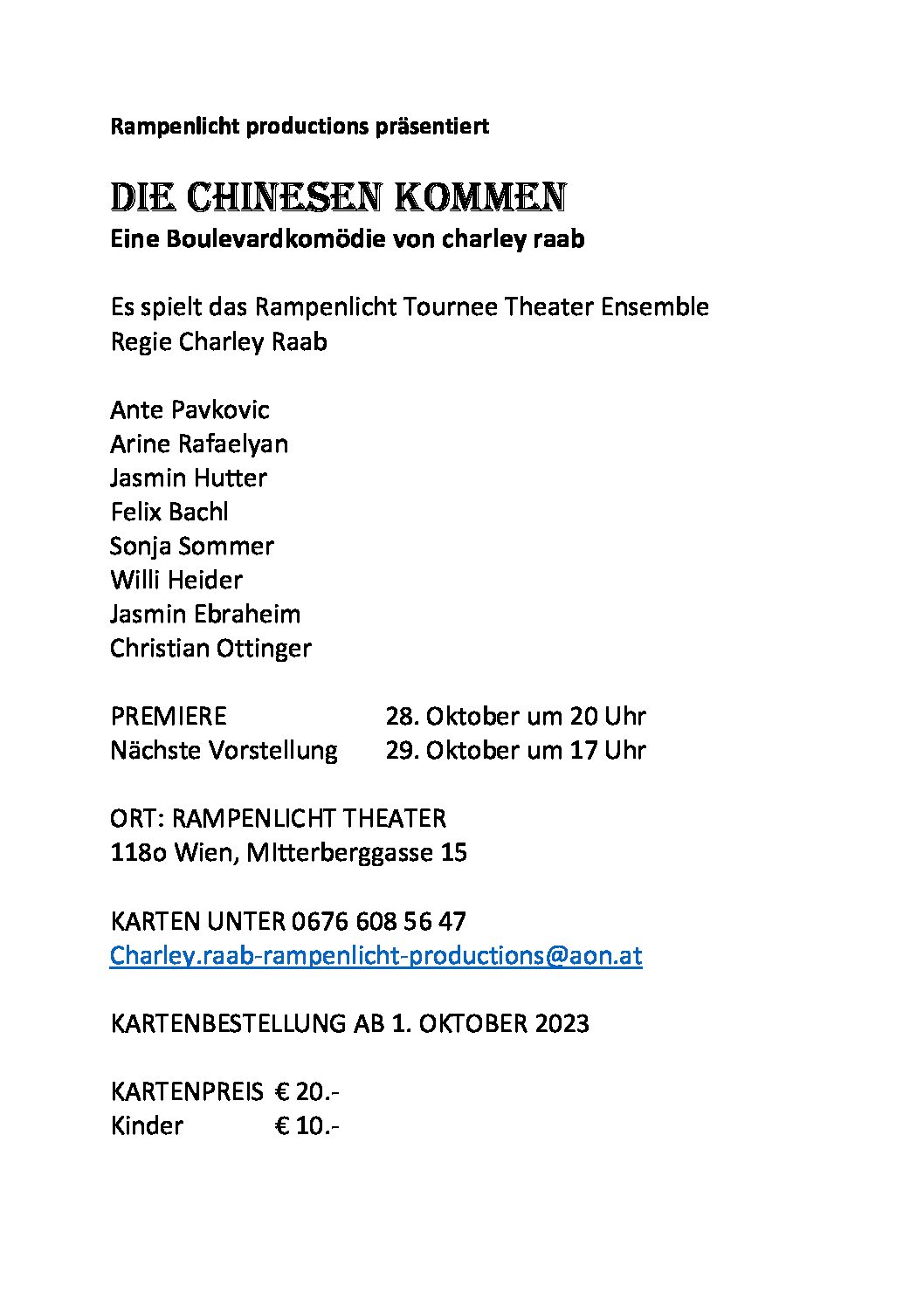 DIE CHINESEN KOMMEN