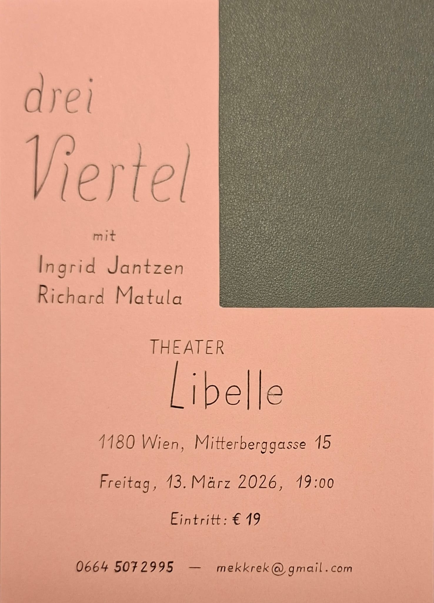 drei Viertel / VERANSTALTER: MISCHMAS